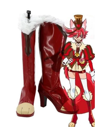 

KiraKira Pretty Cure A La Mode Cure шоколад Kenjou AkiraCosplay ботинки обувь костюм аксессуары Хэллоуин вечевечерние ботинки для женщин