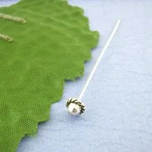 DoreenBeads 4 шт., тибетское серебро 3D головной убор Pin 55 мм Новинка