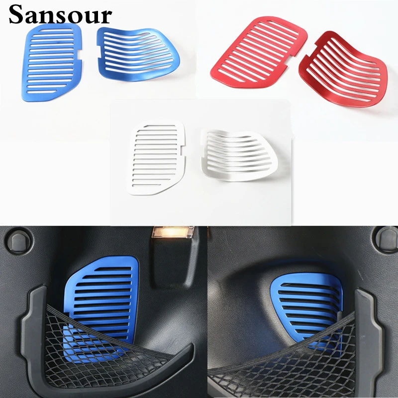 

Sansour Car Interior Rear Tail Trunk Storage Box Air Vent Outlet Cover Decoration Stickers for Jeep Renegade 2015 Up Car Styling