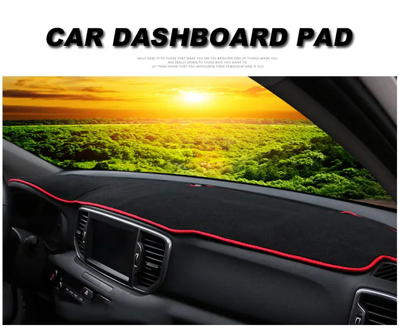 For LHD KIA Sportage QL 2016 2017 Car Anti-slide Pad Dashboard Mats Reflective Sticky Mat Trim Summer Supplies Auto Accessories (6)
