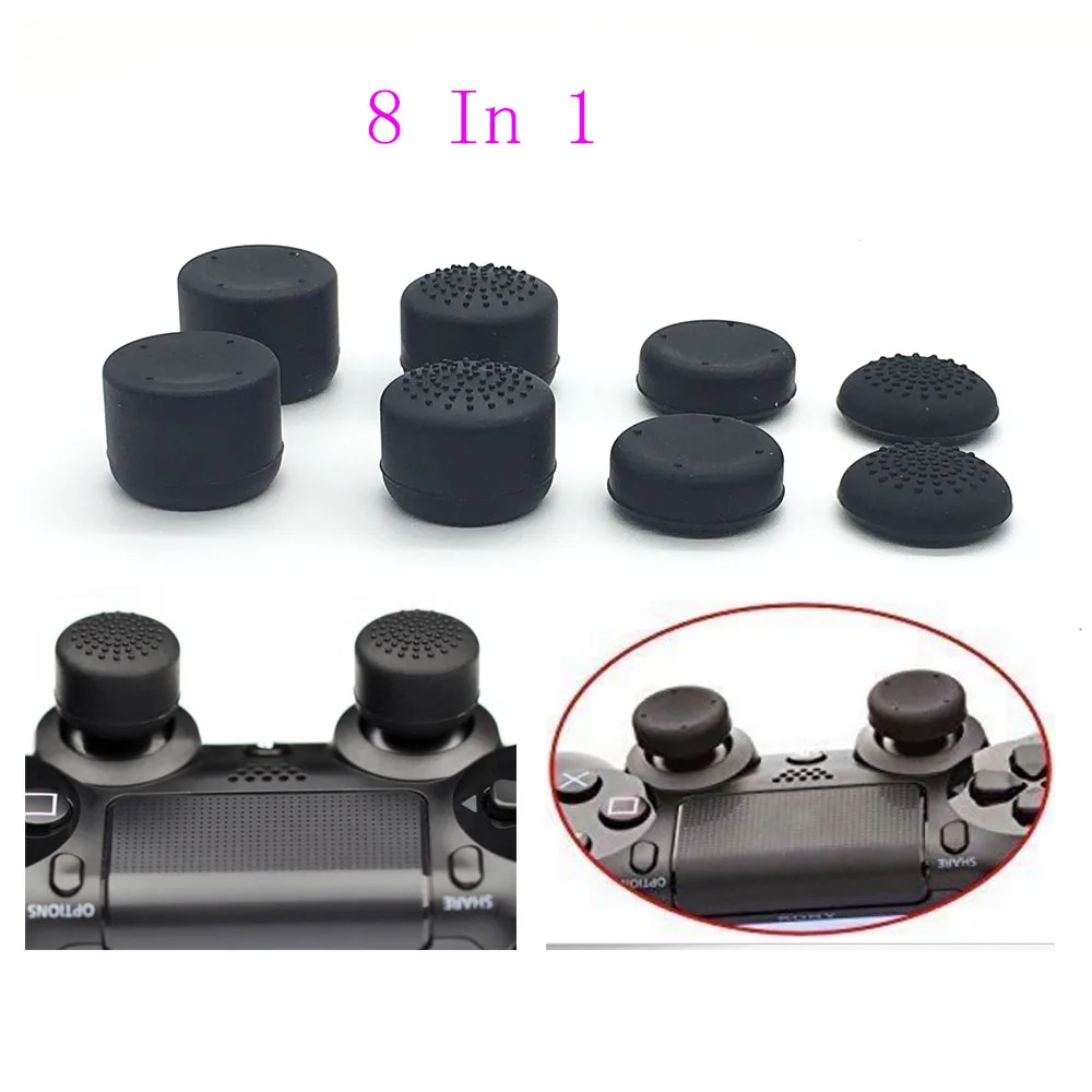 

8 In 1 For PS4 Levers Thumbstick Extender Finger For Sony PS4 Slim Pro Controller Analog Thumb Grips