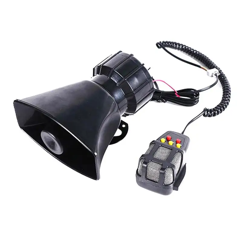 

5 Sounds Motorcycle Car Truck Speaker Loud Siren Horn 100W 12V 105db With MIC Microphone For Motorbike Alarm Warning