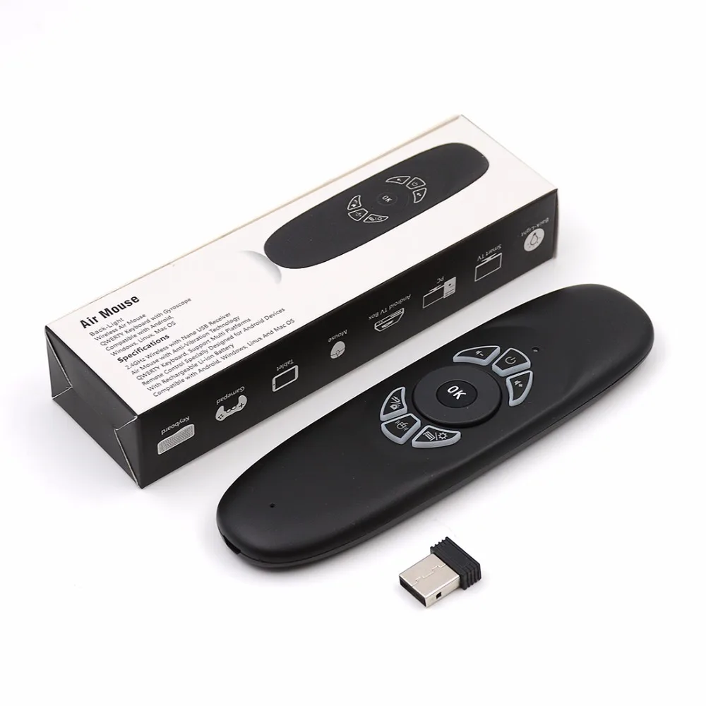 10 шт. оригинальная подсветка C120 английская версия Air Mouse 2 4 ГГц Беспроводная