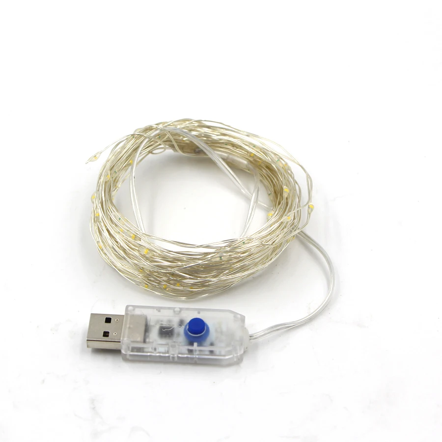 Fairy Lights Battery Operated LED String Lights Remote Control Timer Twinkle String 8 Modes 5m 10m Firefly