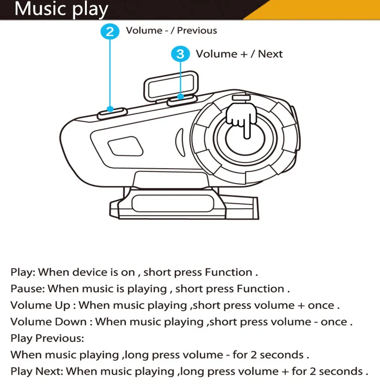 M6 1000 м Мотоциклетный Bluetooth шлем гарнитура MP3 FM Голосовая команда проводной до 2 способ радио громкой связи BT переговорные