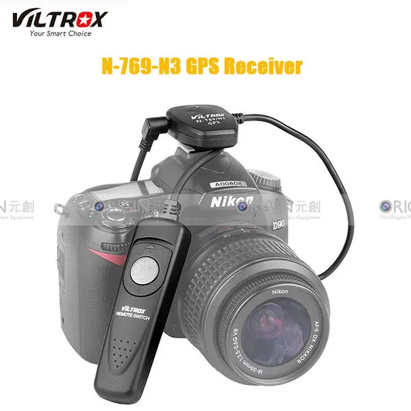 VILTROX N-769GPS/N3 GPS Приемник + Спуска затвора Для D800 D700 D300 D7000 D7100 D5000 D5100 и т. д. |