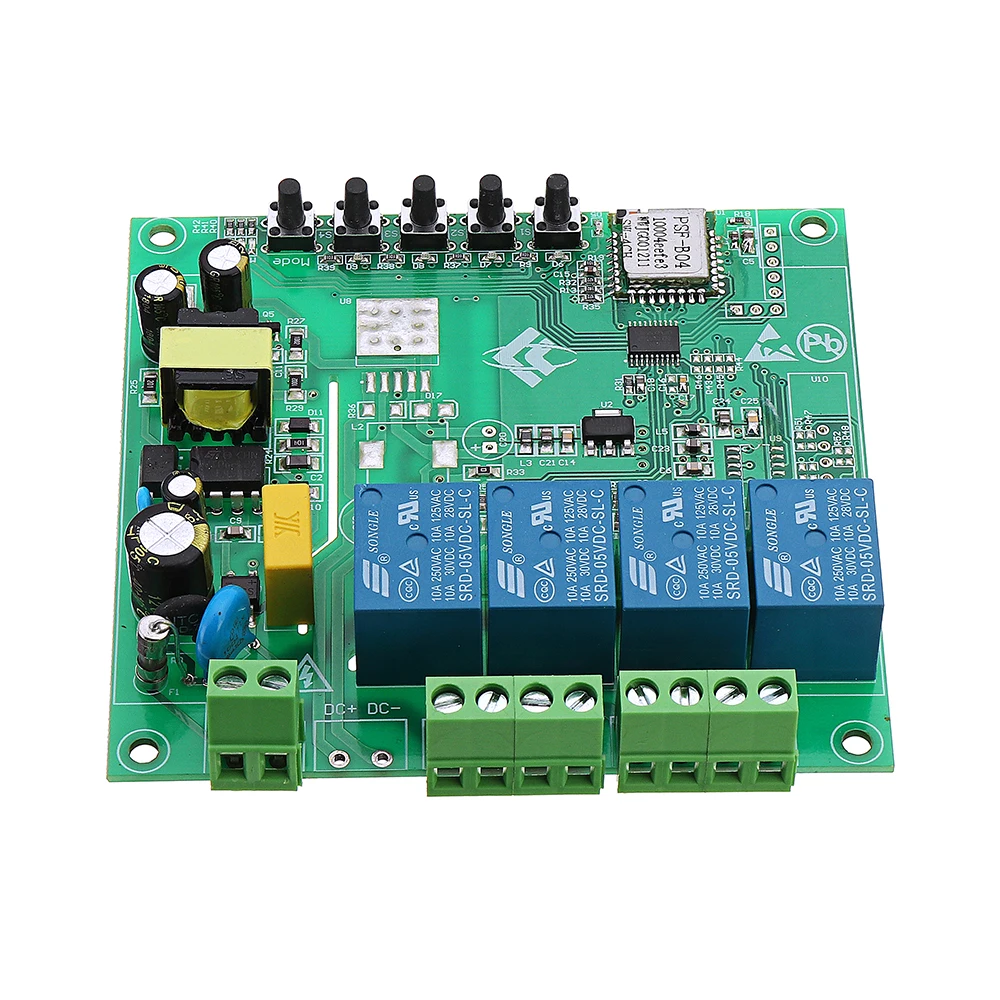 

NEW AC 220V 10A Control Smart Switch Point Remote Relay 4 Channel WiFi Module Without Shell