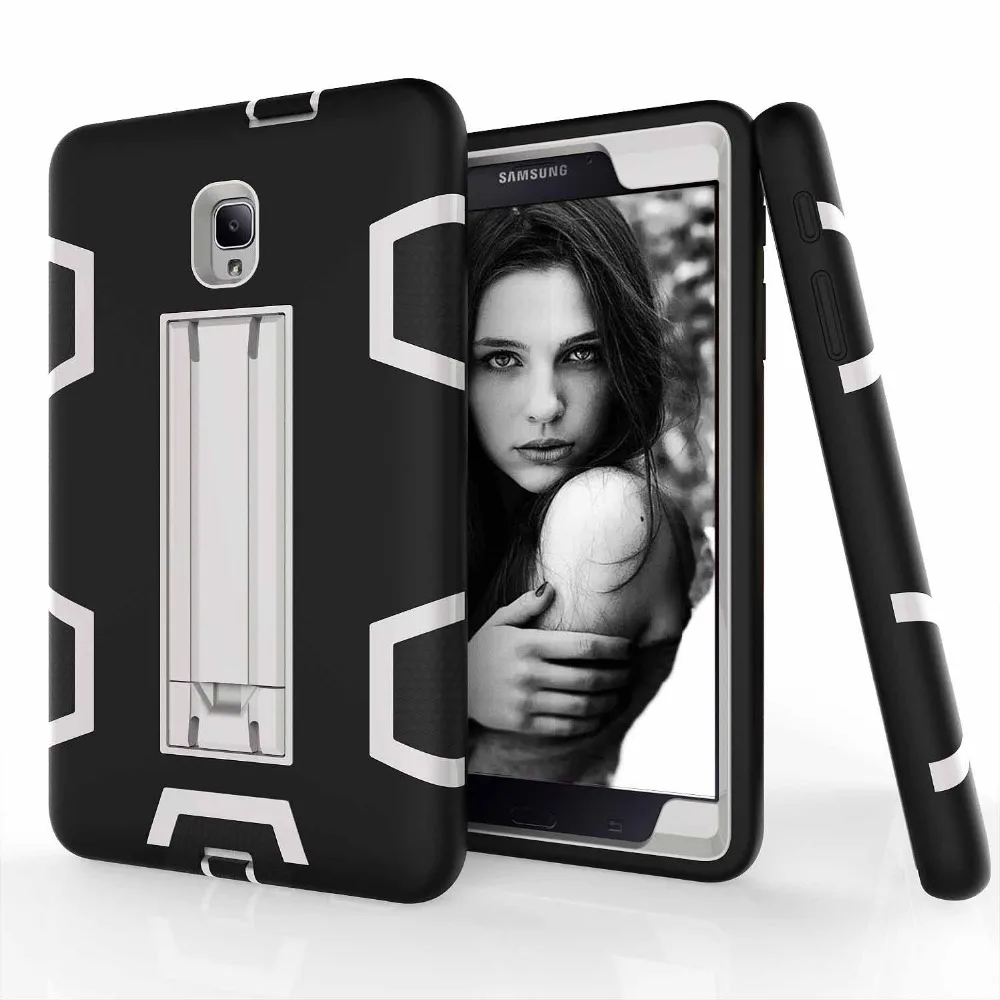 Tablet Case For Samsung Galaxy Tab A 8.0 T380 T385 Hybrid Rugged Rubber Plastic+Silicone Impact Shockproof Cases Cover SM-T385