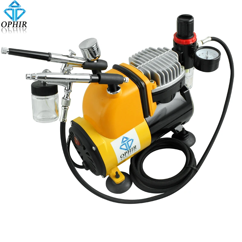 OPHIR Pro Airbrush Cake Compressor Kit with Air Tank for Hobby Cake