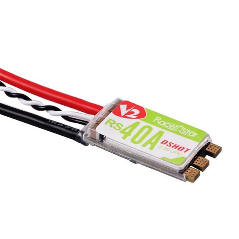 

High Quality Racerstar V2 40A BLHELI_S BB2 OPTO 2-5S Brushless ESC Dshot 600 32x15mm Support Oneshot125 For RC Model Multicopter