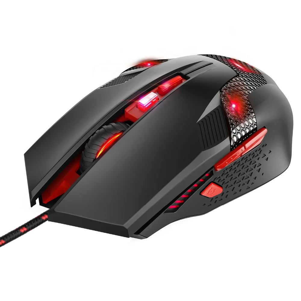 Tecknet RAPTOR Pro программируемый Gaming Мышь, 8 кнопок, 4000 точек/дюйм, 1000 Гц возврата скорость, огонь Мощность кнопки, Вес настройки картридж