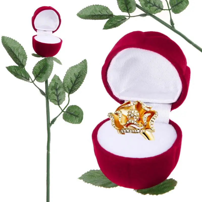 2018 Новая мода творческие предложить кольцо шкатулка подарок чехол серьги кольцо для хранения ювелирных изделий Организатор