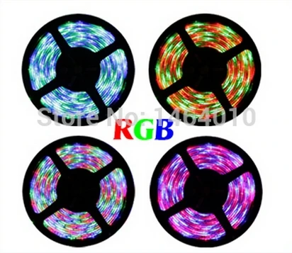 5 м 12В SMD3528 RGB красный зеленый синий белый Светодиодная лента лампа