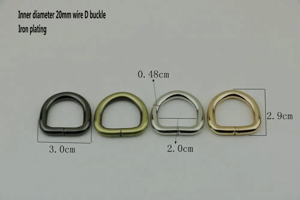 DK010 Inner diameter 20cm wire D buckle Iron plating buckle clasp (3)