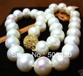 

~~ Free ShippingGenuine 10-11mm SOUTH SEA AAA WHITE PEARL NECKLACE 18