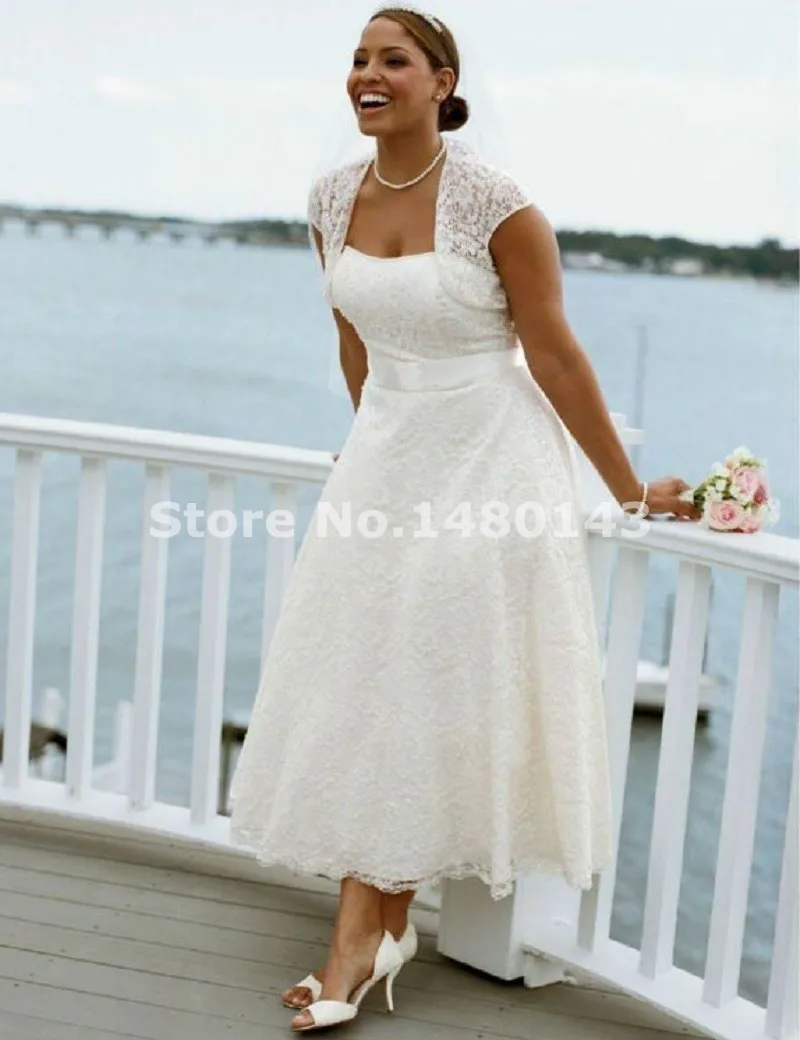 Wedding Casual Wedding Dress online buy wholesale casual tea length wedding dresses from china new style strapless lace short beach plus size dress with jacket bridal