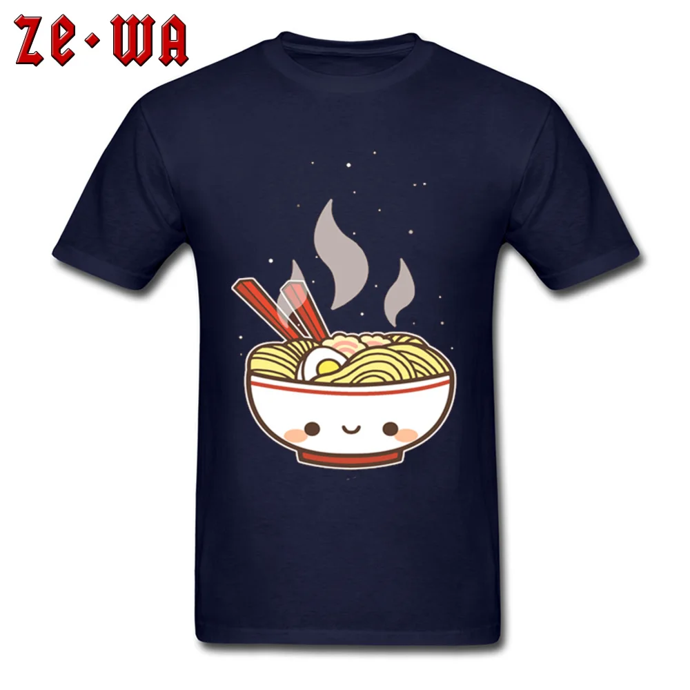 Latest Cute Ramen Japanese Summer T-Shirt O Neck Cotton Men's Tops Shirt Short Sleeve Thanksgiving Day Summer T Shirts Cute Ramen Japanese navy