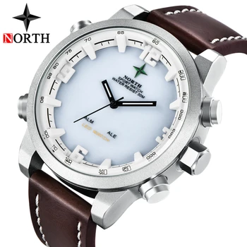 

Mens Watches NORTH Brand Luxury Led Quartz Men Watch Digital Army Military Men Sport Watches Clock Male Relogio Masculino Reloj