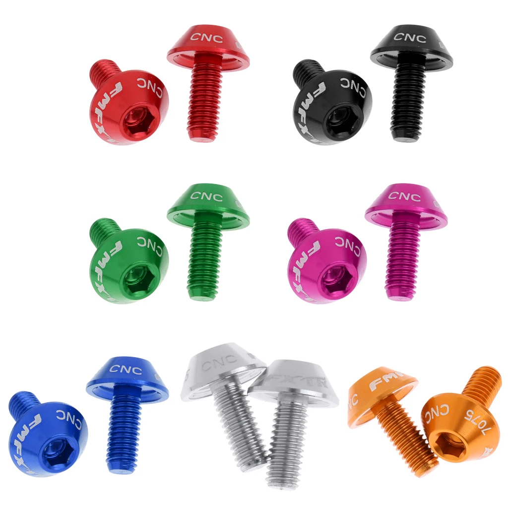 

Perfeclan 2 Pcs M5 x 12mm CNC Aluminum Alloy Bike Bicycle Water Bottle Cage Bolt Holder Screws Bicycle Accessories