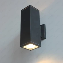 6 шт. 24 Вт светодиодный наружный настенный светильник, светильник вверх/вниз, включая E27 лампы, садовый светильник, внутренний двор, черный корпус