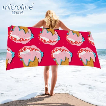 

Microfine Ice Cream Beach Towel For Adults Variety Large Bath Towels Seaside Microfiber Big Pool Swimming Bat Beach Towel Big