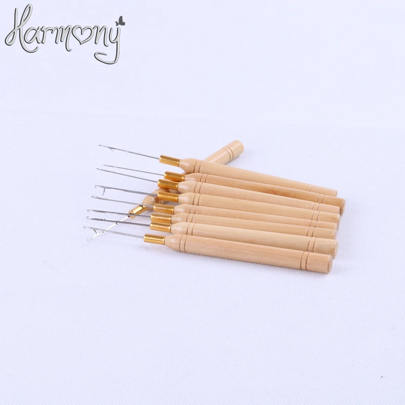 Crochet Hooks for Hair Set, 7 Pcs Latch Hook Crochet Needles + 2 Pcs Adjustable Knitting Crochet Loop Rings + 10 Pcs Dreadlocks Hair Rings, Dreadlocks