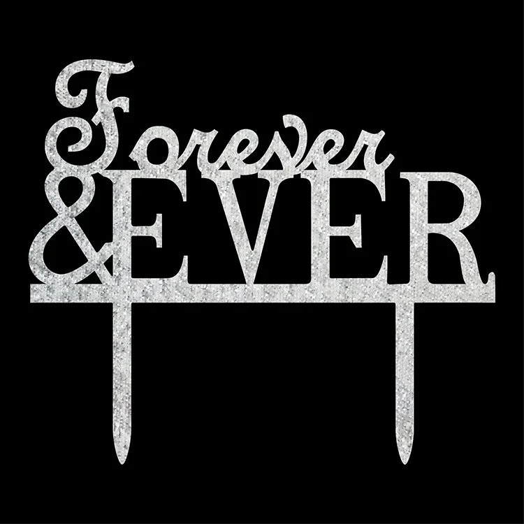 Флаги для свадебного торта Forever & Ever многоцветные акриловые топперы товары