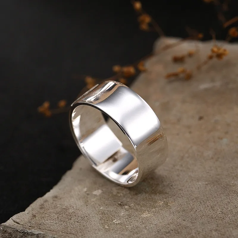 

2018 New Pure 925 Sterling Silver Rings Fashion Jewelry Smooth Simple Open Rings For Women Elegant Jewelry Ring