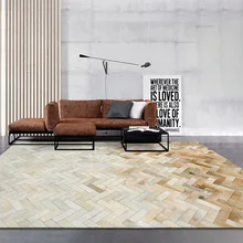 Американский стиль, роскошный ковер в полоску из воловьей кожи, ковер из натурального меха коровы для украшения гостиной, офиса