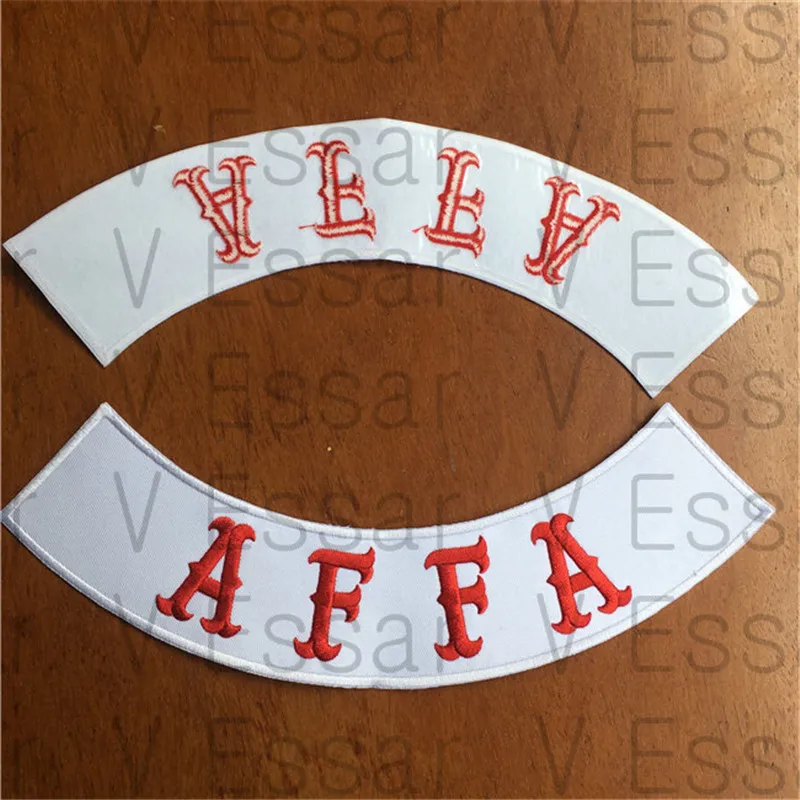 

AFFA Custom Bottom Rocker Embroidery Patches for Jacket 30X7CM