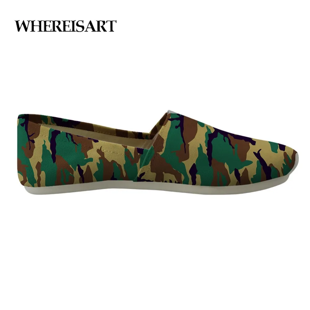 

WHEREISART Camouflage Men Casual Shoes Slip On Loafer Shoes Soft Men Sneakers Breathable Lightweight Man Walking Shoes Summer