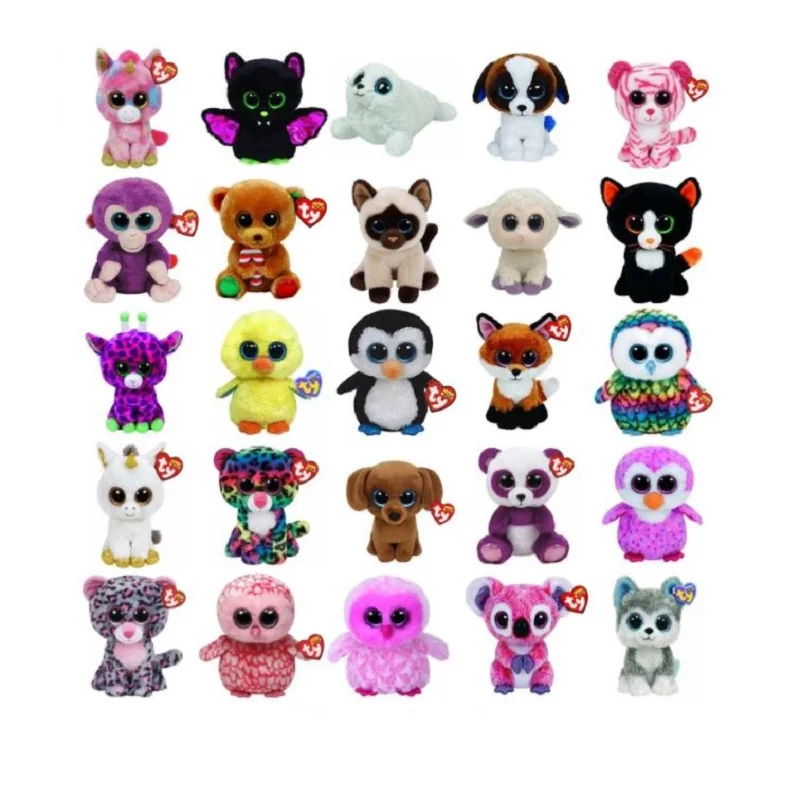 

100pcs/Lot Wholedale Big Eyes Owl Unicorn Cat Elephant Penguin Stuffed Animals Plush Toy Christmas Gifts S3241