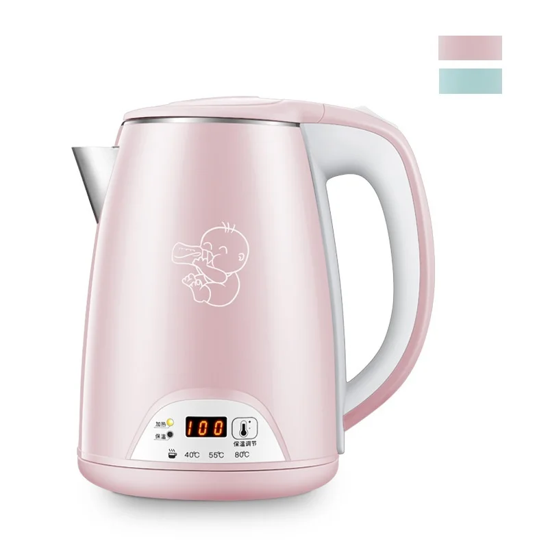 DMWD 1.2L 3 Gear Constant Temperature Electric Kettle 220V Stainless Steel Milk Water Heater Thermometer Water Boiler 1500W haier brillante electric kettle baby smart milk thermostatic constant temperature water heater glass electric kettle tea maker