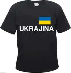 Украинская Футболка-с принтом флага-S до 3XL-черный-украинская рубашка Киев