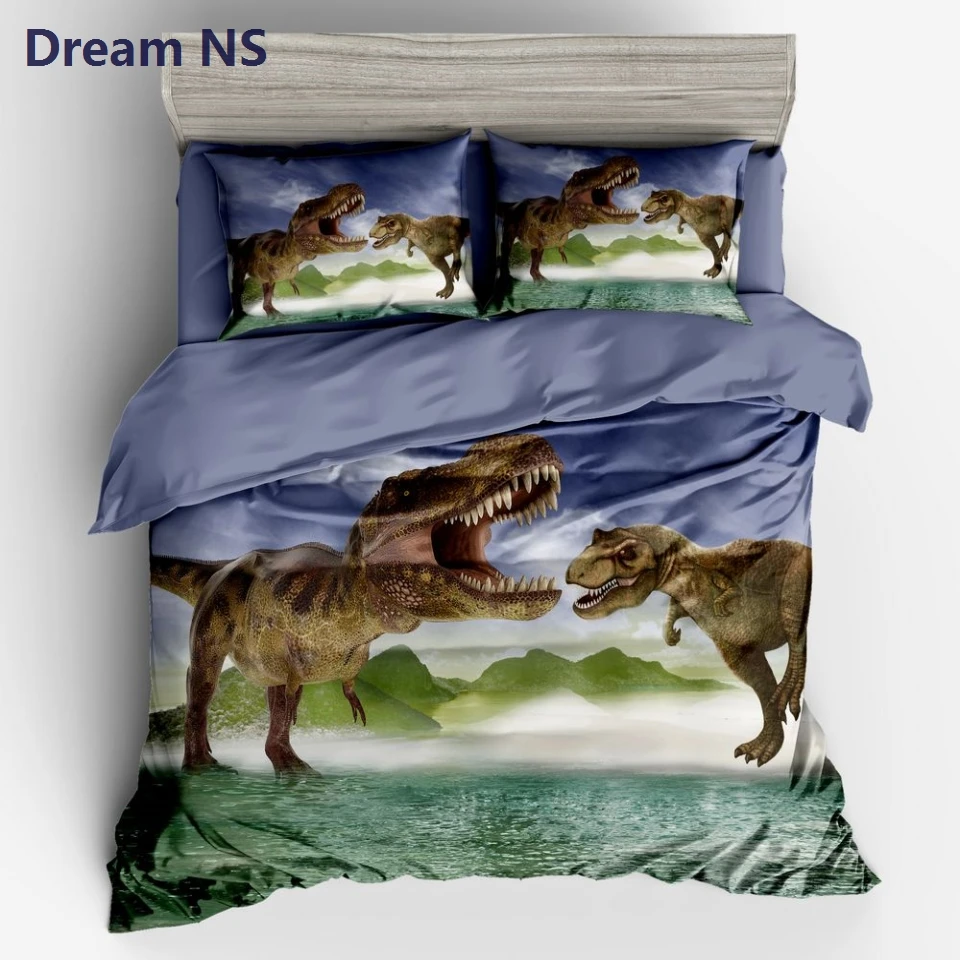 Dream Ns Real Dinosaur Duvet Cover Set Jurassic Animals Bedding