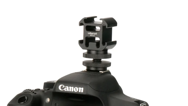 Suptig 3 Port Cold Shoe Mount With 1/4"-20 Thread For Camera Cage Flash LED Monitor Microphone Etc