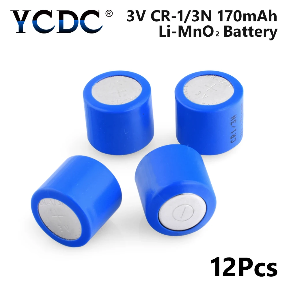 12 штук 3V 170mAh литиевые элементы CR1/3N Кнопка Батарея CR11108 DL1/3N 2L76 CR111 X12