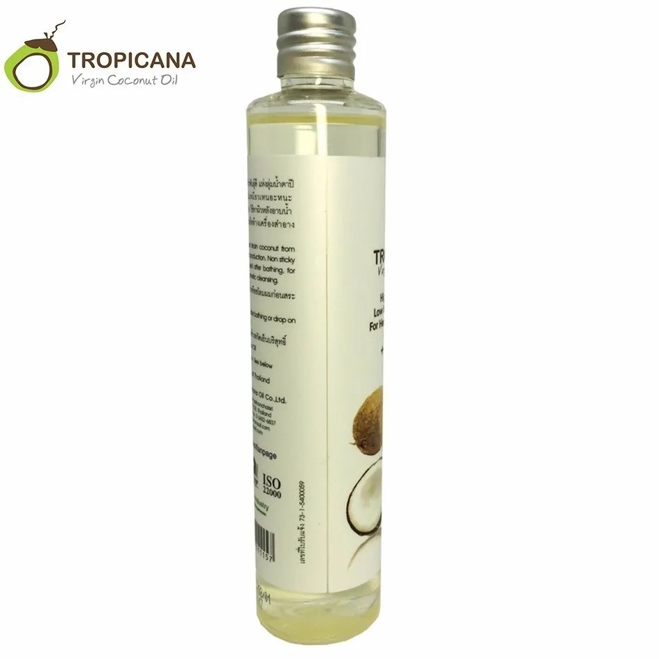 Tropicana натуральное органическое кокосовое масло Экстра девственницы Таиланд лучшее кокосовое масло холодного отжима уход за кожей волос эфирное масло