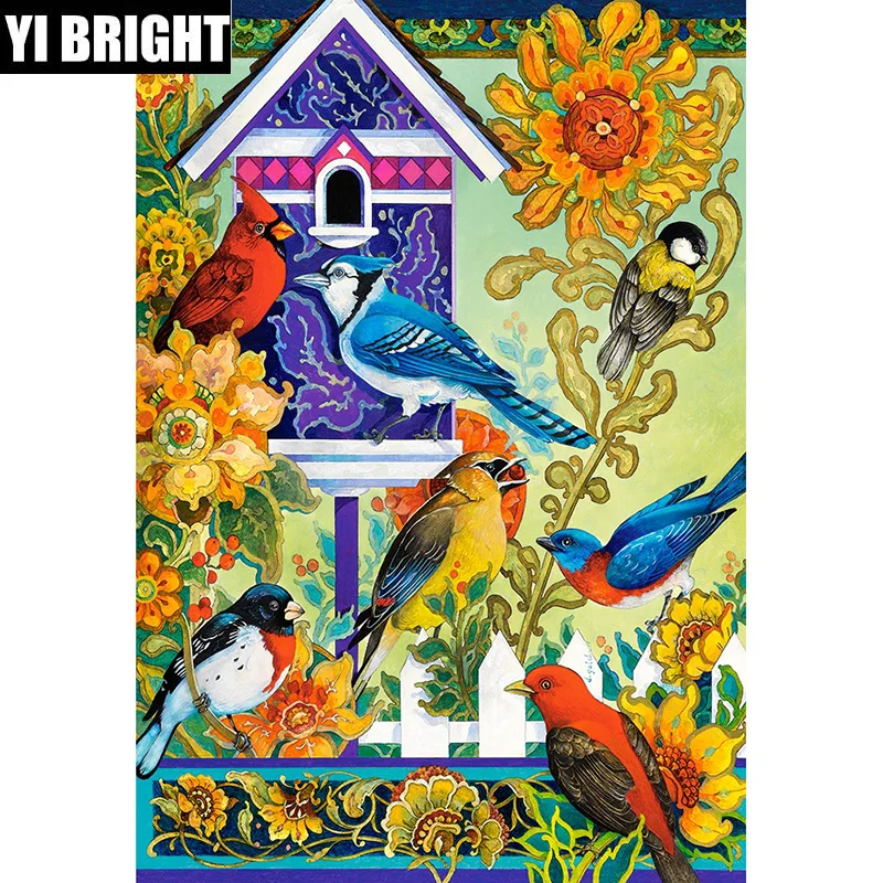 

5D Diy Square/Round Full diamond painting"Bird house" diamond embroidery cross stitch Home Decor new Year's gift XPZ