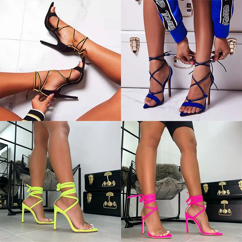 neon green heels size 11