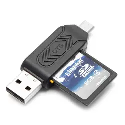 2-в-1 Micro USB 2,0 OTG SDXC TF карты памяти SD Reader для Android-смартфон PC
