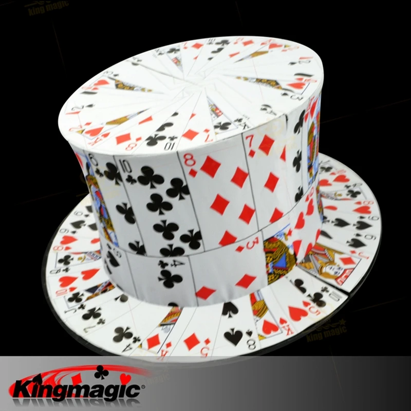Card Fan to Top Hat High Quality Magic Hat Poker Cap Stage Holiday