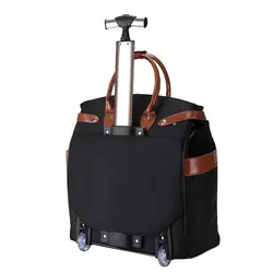 Letrend корейский Оксфорд для женщин Дорожная сумка прокатки Спиннер для багажа колеса чемоданы красный винтаж Cabin тележка сумки