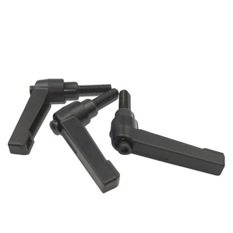 Adjustable clamping lever 355 version G with external thread M6 x 20mm lever length L1 = 63mm polyamide black-grey 