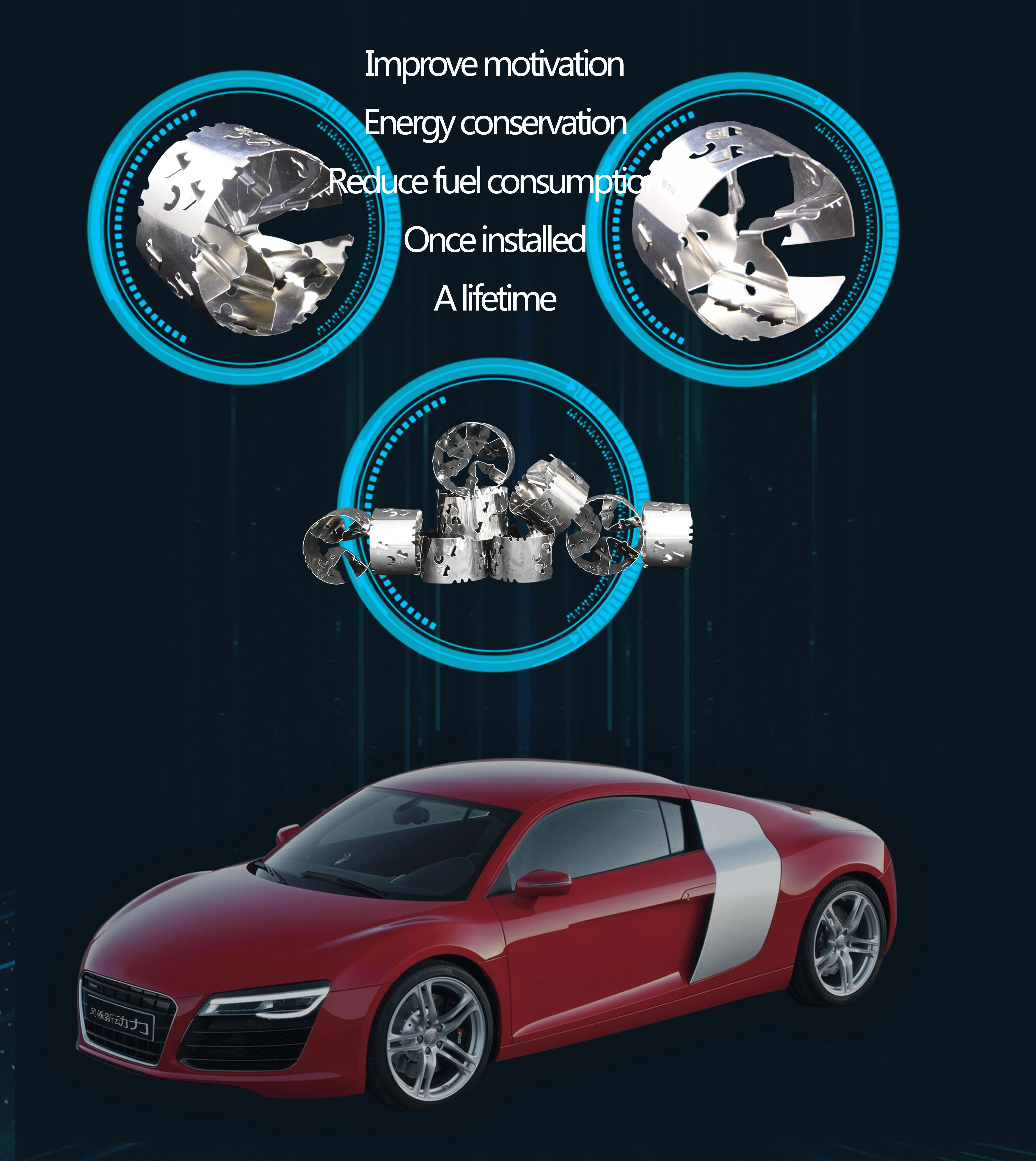 54-59 мм механический Турбокомпрессор для экономии топлива Впускной модифицированный ускоритель автомобиля-Стайлинг подходит для 1.6L/1.8L/2.0L смещения