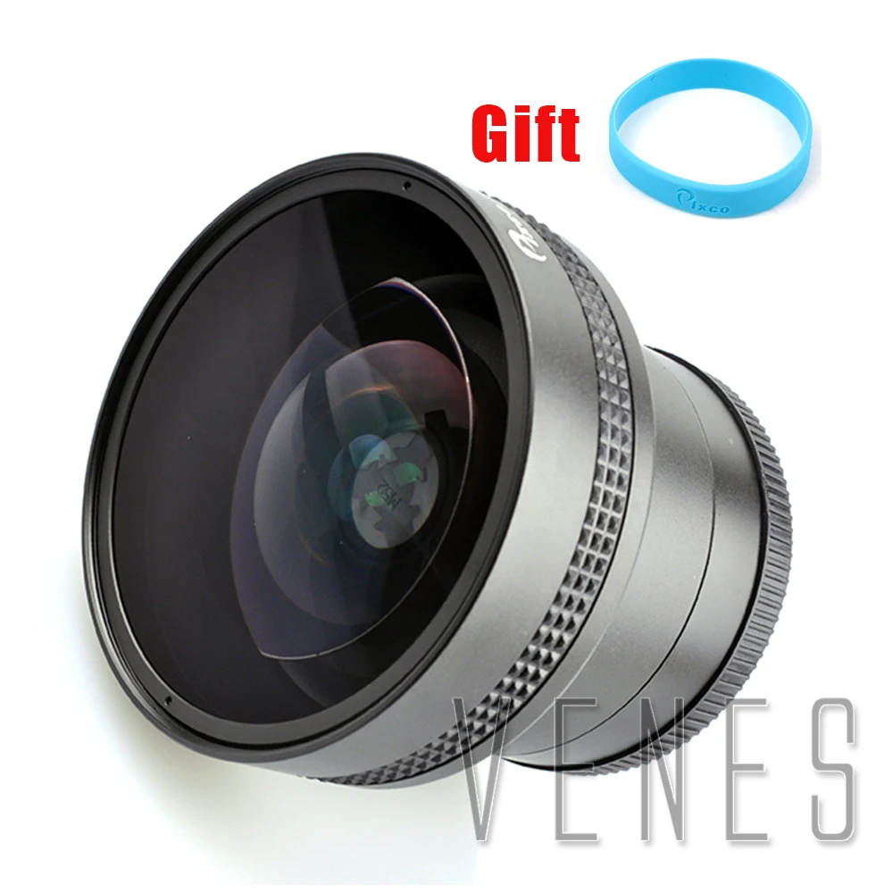 

Pixco 52mm 0.25X Super Fisheye Wide Angle Lens+with Lens wrist strap