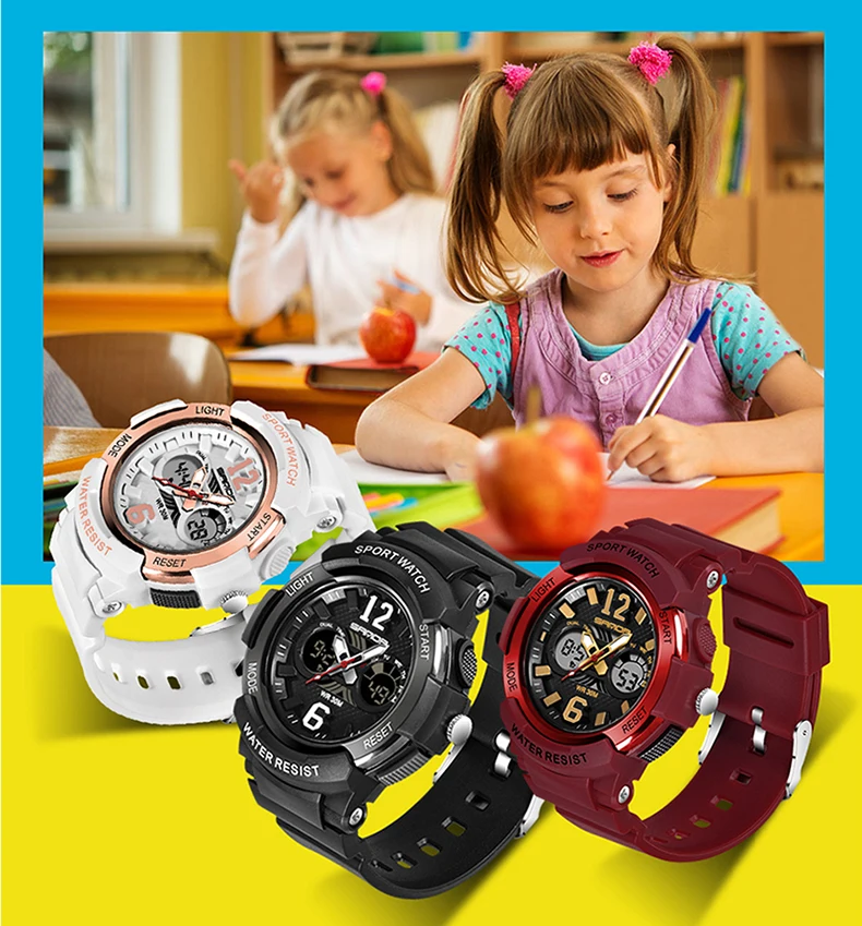 Детские Часы светодиодный цифровые часы для мальчиков и девочек студентов многоцелевой водостойкий электронные часы Relogio Masculino