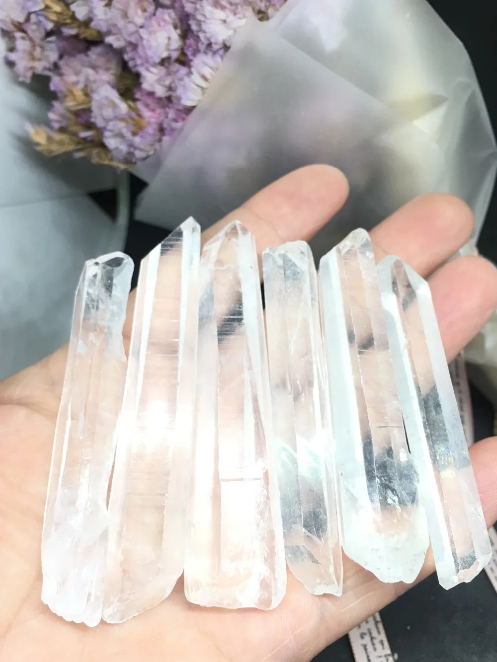 124 gNatural! Красивый белый Природный Азурит столбы подарок