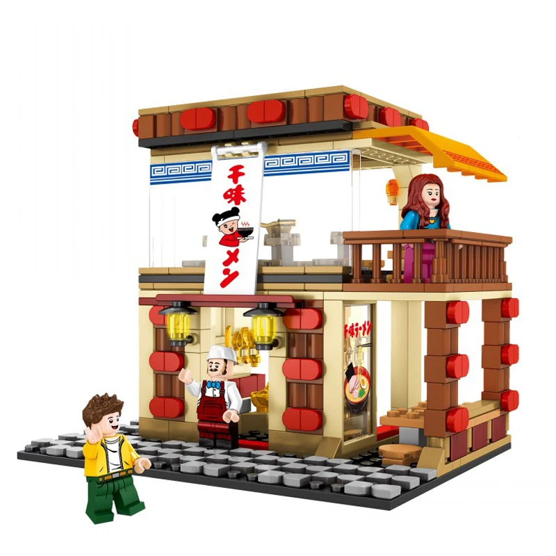

Ramen shop MINI Streetscape series Building Blocks Bricks Starbucksnis Compatible with legoinset Model toys Sembo 601024