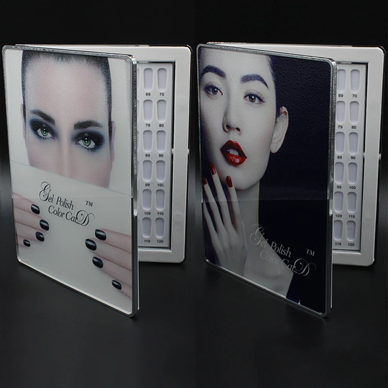

3 Styles Professional 120 Colors Acrylic Nail Gel Polish Display Card Book Color Board Chart Nail Art Salon Manicure Tools